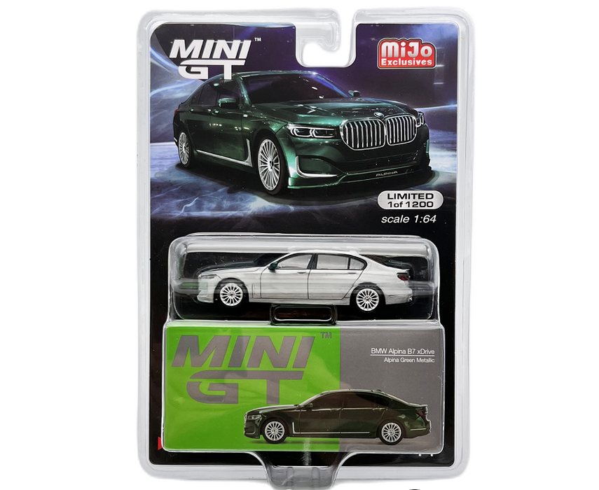 CHASE CAR BMW Alpina B7 xDrive Alpina Green Metallic - Mini GT - 1:64 - MGT00498GR Passion Diecast