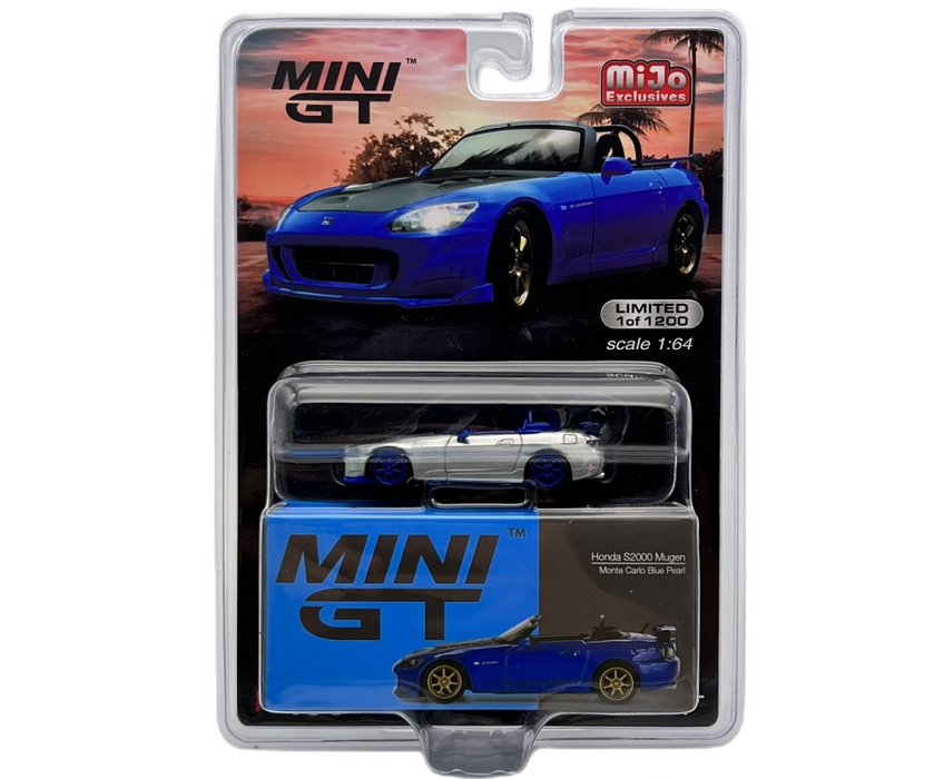 CHASE CAR Honda S2000 (AP2) Mugen Monte Carlo Blue Pearl - Mini GT - 1:64 - MGT00493GR Passion Diecast