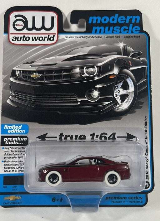 CHASE CAR 2010 Hurst Chevrolet Camaro in Black with Silver Hurst accents - Auto World - 1/64 - AWSP115 BGR Passion Diecast