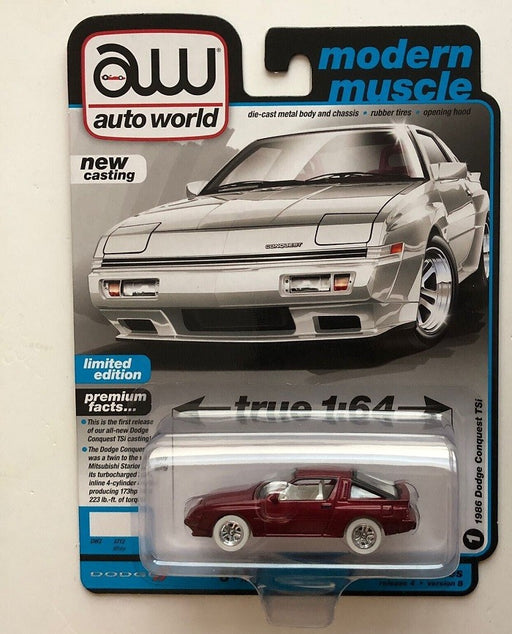 CHASE CAR 1986 Dodge Conquest Tsi in White - Auto World - 1/64 - AWSP113 BGR Passion Diecast