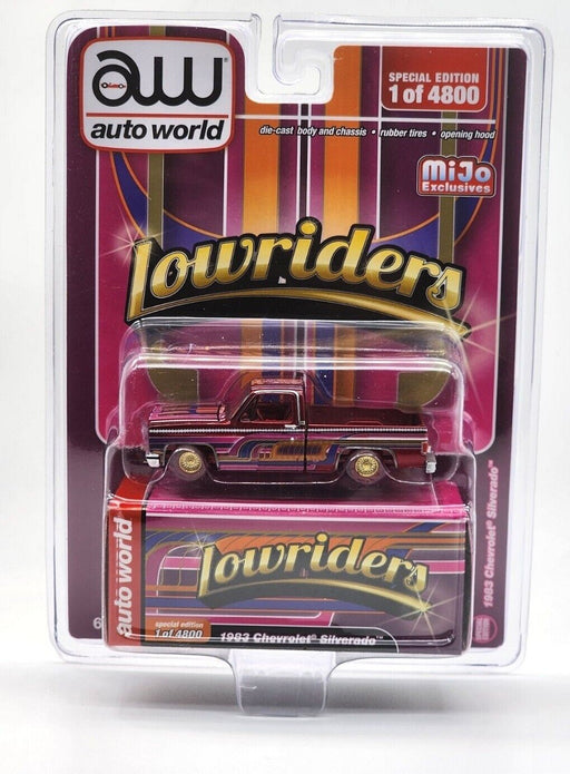CHASE CAR 1983 Chevrolet Silverado Pickup Lowriders Limited 4,800 Piece - Mijo Exclusives - Auto World - 1/64 - CP8026GR