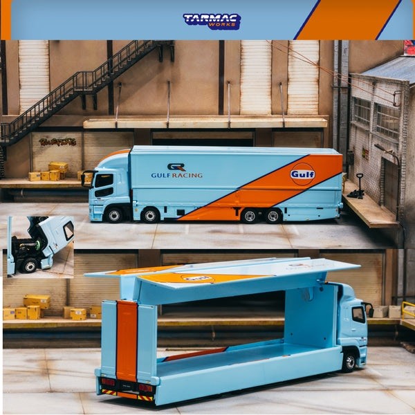  Mitsubishi Fuso Super Great Gulf Racing - Tarmac Works - 1/64 - T64T-TL001-GULF Passion Diecast