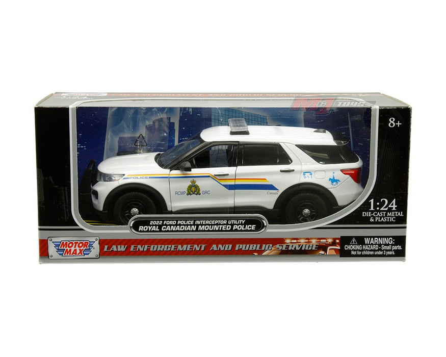 2022 Ford Police Interceptor Utility Royal Canadian Mounted Police - Motormax 1-24 - 76989 WH - Passion Diecast 