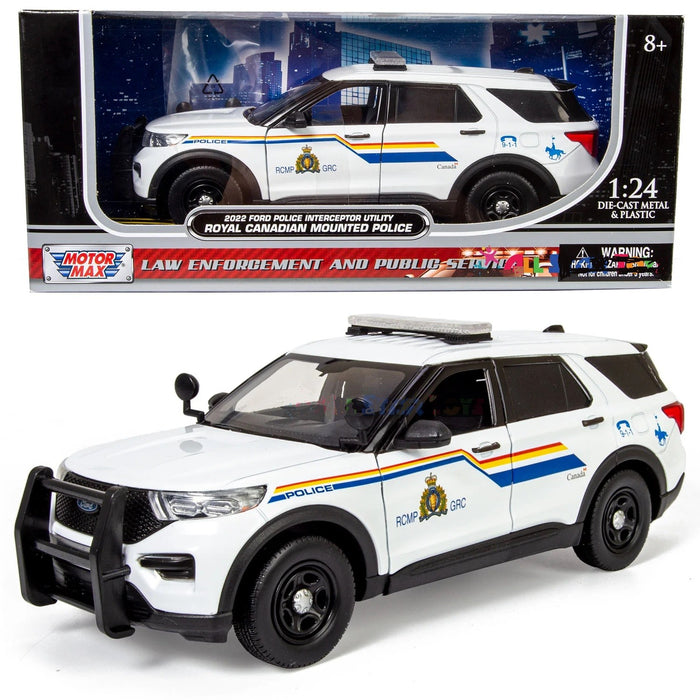 2022 Ford Police Interceptor Utility Royal Canadian Mounted Police - Motormax 1-24 - 76989 WH - Passion Diecast 