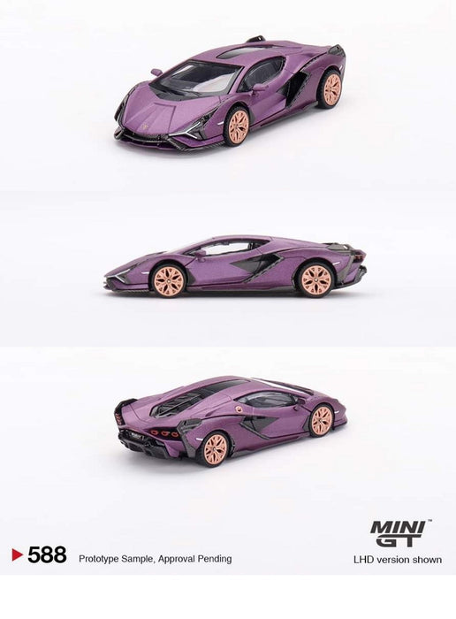 Lamborghini Sián FKP 37 Matte Viola SE30 - HK Exclusive (LHD) - Mini GT - 1:64 - MGT00588 Passion Diecast