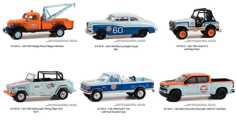 Gulf Oil Special Edition Series 2 - Assortment - 1/64 Greenlight - 41145 Passion Diecast