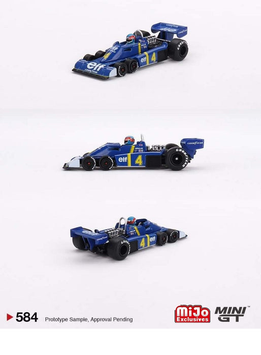 Tyrrell P34 No.4 Patrick Depailler 1976 Swedish GP 2nd Place - Mini GT - 1:64 - MGT00584 Passion Diecast