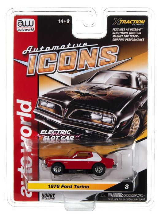 1976 Ford Torino -  Slot Car  Automotive  Icons  -X-TRACTION R2 - Hobby Exclusive / 1/64   Auto World - SC402 C