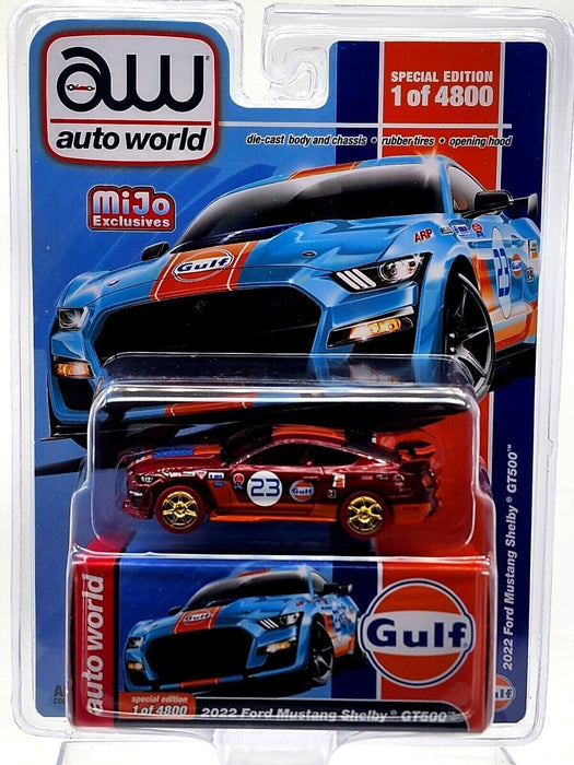 CHASE CAR 2022 Ford Mustang Shelby GT500 GULF Limited 4,800 Pieces - Mijo Exclusives - Auto World - 1/64 - CP8052GR