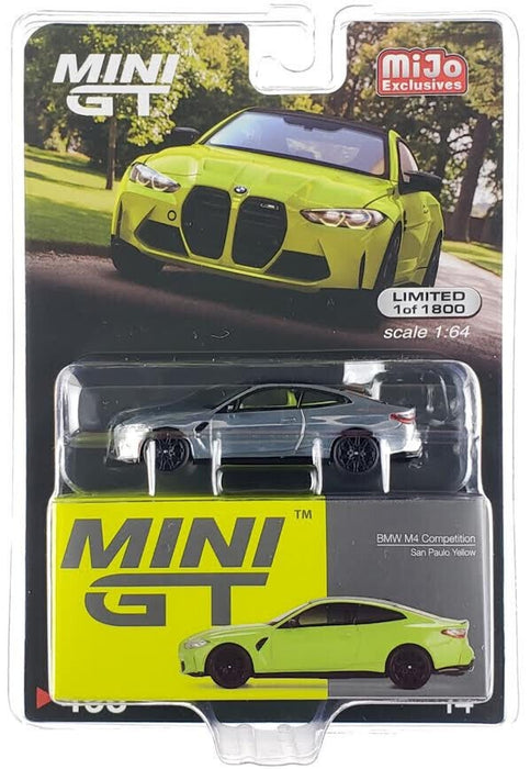CHASE CAR BMW M4 Competition (G82) San Paulo Yellow - Mini GT - 1:64 - MGT00468GR Passion Diecast