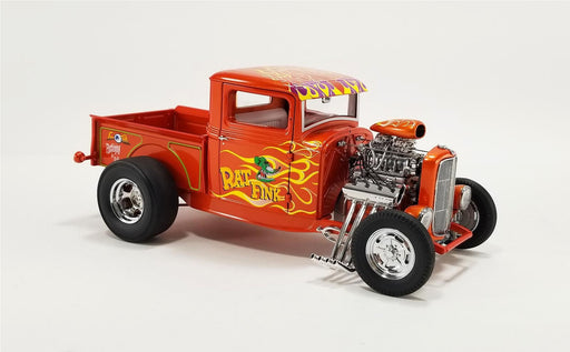 Rat Fink - 1932 Ford Hot Rod Pickup in Red with Custom Flames Limited Edition - ACME - 1/18 - A1804102