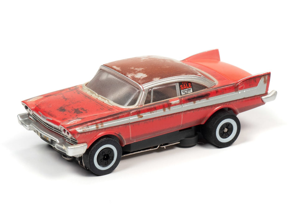 1958 Plymouth Fury – Christine (For Sale/Dirty)  Thunder jet - Silver Screen Machines / 1/64  Auto World - SC358 A