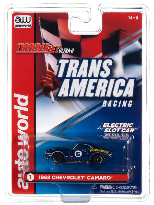 Mark Donohue – Sunoco 1968 Chevy Camaro no6  Thunder jet - Trans Am Racers  R32 / 1/64  Auto World - SC362 A