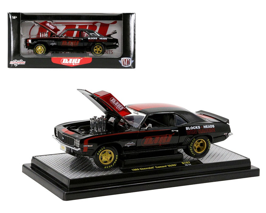 1969 Chevrolet Camaro SS/RS DART - Black with Red Stripes - Release 107 - M2 Machines 1:24 - 40300-107B