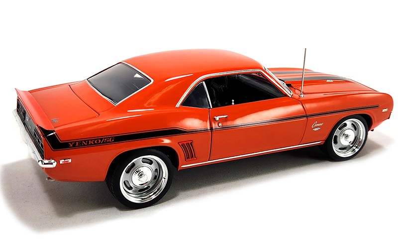 1969 Chevrolet Yenko Camaro in Hugger Orange with Black Stripes - Limited Edition 600 Piece - ACME - 1/18 - A1805728