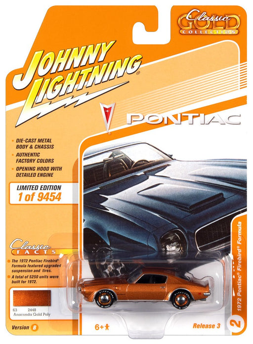 1972 Pontiac Firebird Formula - Anaconda Gold Poly - Johnny Lightning 1:64 - JLSP164 B - JLCG026 B