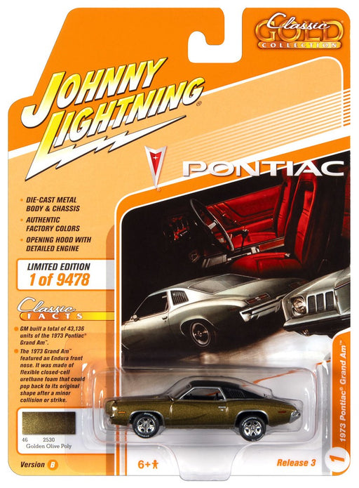 1973 Pontiac Grand Am - Golden Olive Poly - Johnny Lightning 1:64 - JLSP164 A - JLCG026 A