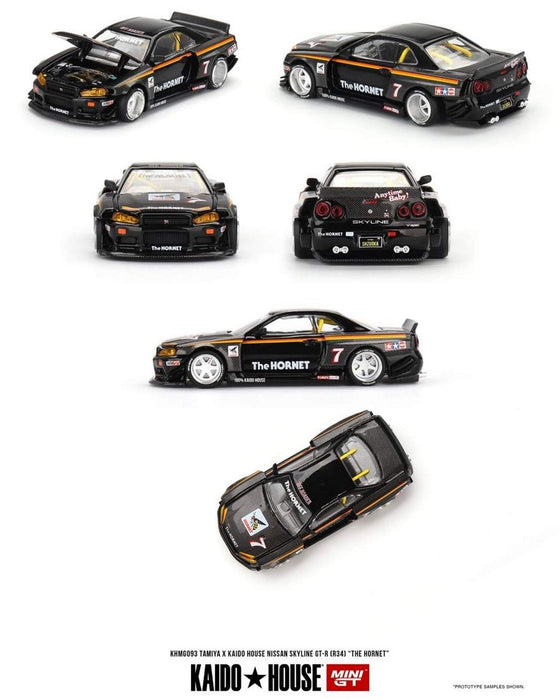 (Preorder) Kaido★House - Nissan Skyline GT-R (R34) Kaido Works Tamiya Hornet V1 - Mini GT - Mijo Exclusives - 1/64 - KHMG093