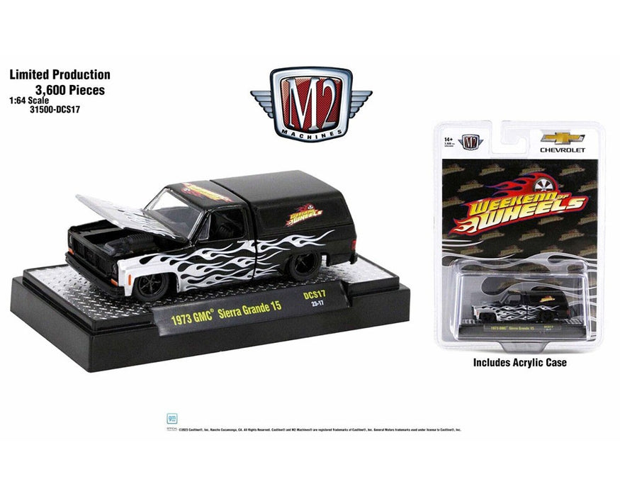 2023 Weekend Of Wheels 1973 GMC Sierra Grande 15 With Camper Shell Limited 3,600 - M2 Machine - 1:64 - 31500-DCS17
