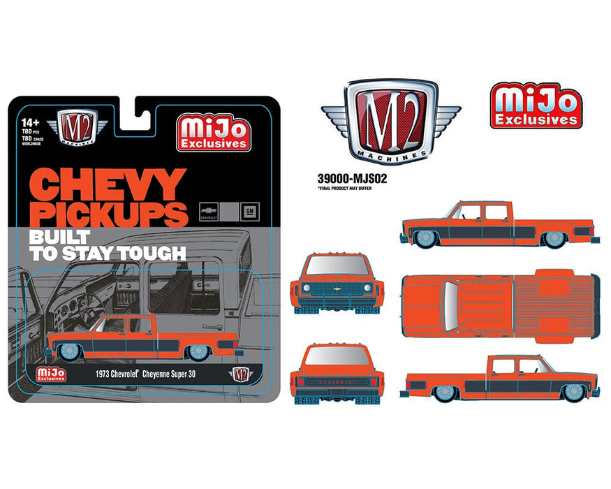 1973 Chevrolet Cheyenne Super 30 Orange - Mijo Exclusives - M2 Machine - 1:64 - 39000-MJS02