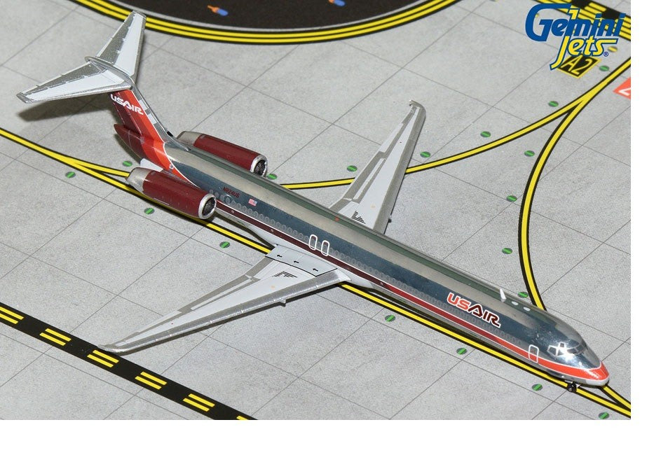 US Air  McDonnell Douglas MD-82 1980s polished livery  / Gemini 1:400 - GJUSA1163