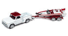 1965 Chevrolet Stepside Pickup with Bass Boat - Hulls and Haulers - Johnny Lightning  1:64 - JLBT019 A