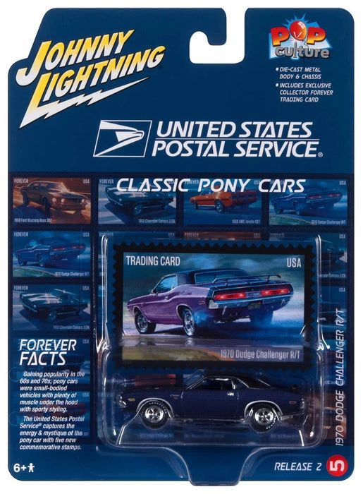 1970 Dodge Challenger R/T in Purple with Black Roof - Johnny Lightning 1/64 - JLSP331 Passion Diecast