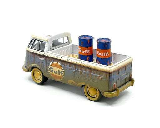 1965 Volkswagen Type 2 Transporter GULF With 2 GULF Barrels Limited 4,800 - Johnny Lightning 1/64 - JLCP7442