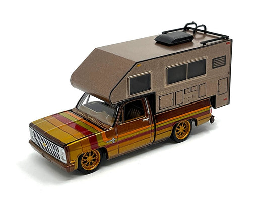 1983 Chevrolet Silverado with Camper Limited 3,000 Pieces - Mijo Exclusives - Auto World - 1/64 - CP8072