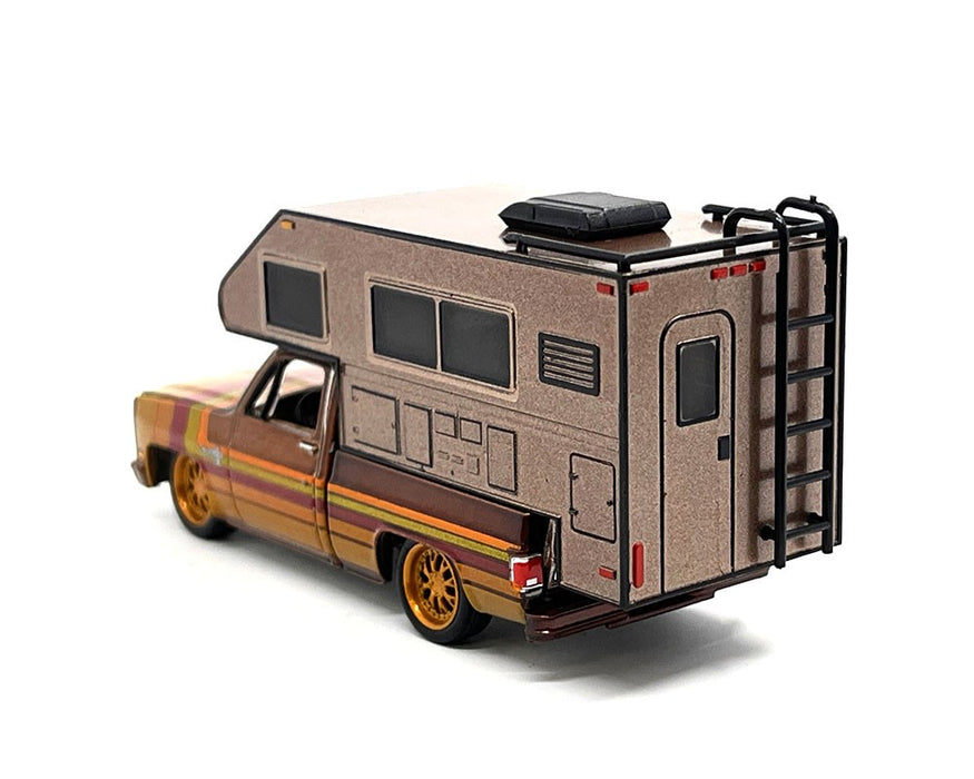 1983 Chevrolet Silverado with Camper Limited 3,000 Pieces - Mijo Exclusives - Auto World - 1/64 - CP8072