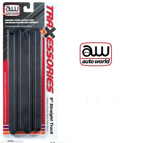Slot Car 9" TRAXESSORIES STRAIGHT TRACK | 00172 | AUTO WORLD