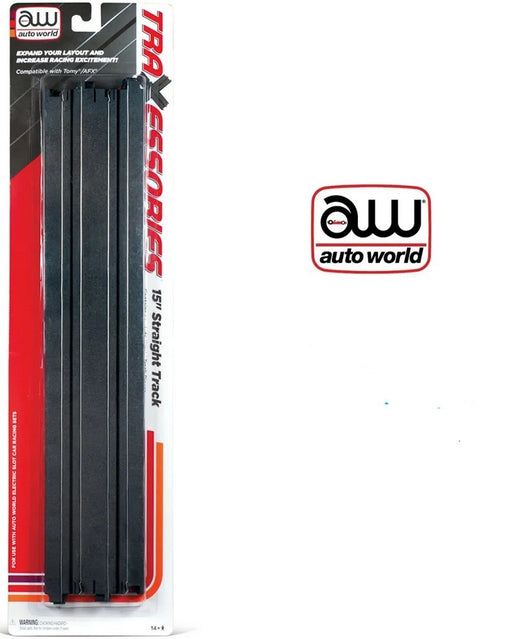 Slot Car 15" TRAXESSORIES STRAIGHT TRACK | 00171 | AUTO WORLD