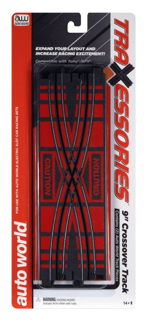 Slot Car 9" TRAXESSORIES CROSSOVER TRACK| 00175| AUTO WORLD