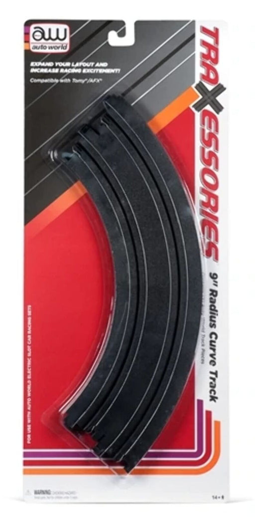 Slot Car 9" TRAXESSORIES RADIUS 1/4 CURVE  | 00173| AUTO WORLD