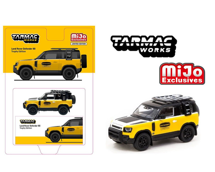 Land Rover Defender 90 Trophy Edition - Yellow/Black - Tarmac Works - 1/64 - T64G-019-TE Passion Diecast
