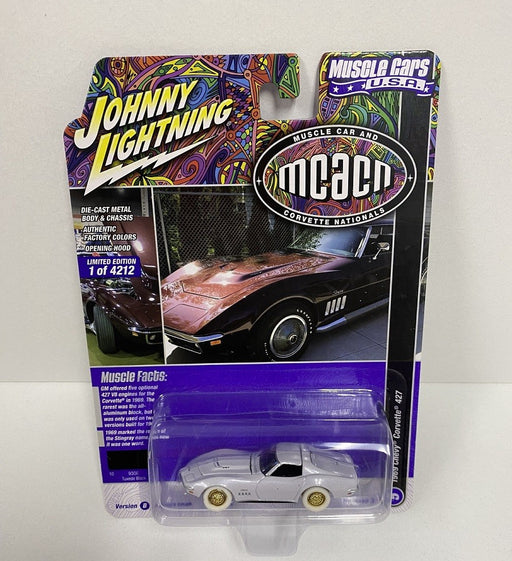 CHASE CAR 1969 Chevrolet Corvette in Gloss Black - Johnny Lightning 1/64 - JLSP291 BGR Passion Diecast