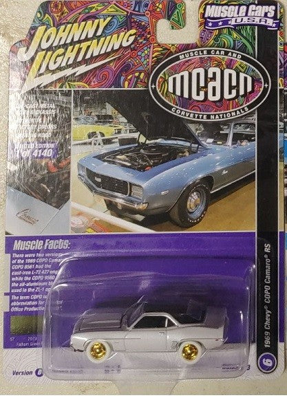CHASE CAR 1969 Chevrolet COPO RS Camaro in Fathom Green Poly - Johnny Lightning 1/64 - JLSP292 BGR Passion Diecast