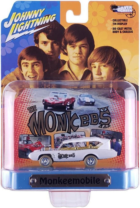 CHASE CAR The Monkees - Monkees Mobile with Tin display in Red and White - Johnny Lightning 1:64 - JLSP333GR