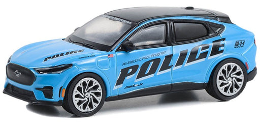 All-Electric Pilot Program Pilot Vehicle - 2022 Ford Mustang Mach-E - Hobby Exclusive - 1/64 Greenlight - 30429
