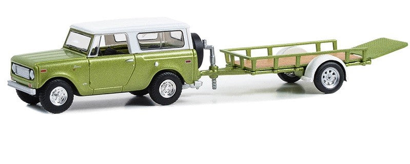 1970 Harvester Scout with Utility Trailer - Hitch & Tow Series 30 - 1/64 Greenlight - 32300 B