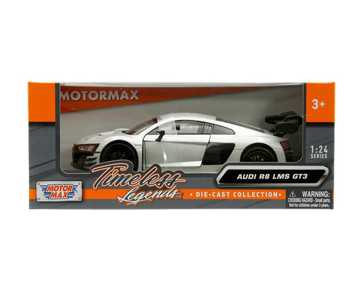 Audi R8 LMS GT3 - Silver - Timeless Legends - Motormax 1-24 - 79380 SIL - Passion Diecast 
