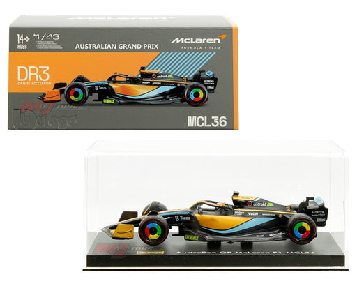 McLaren MCL36 No.3 Daniel Ricciardo - Australian Grand Prix McLaren Formula 1 Team - Bburago - 1/43 - 18-38064DR