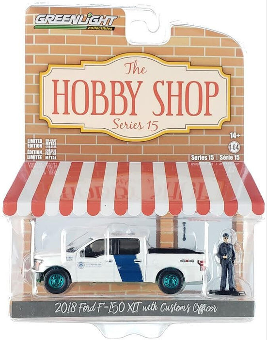 GreenMachine U.S. Customs and Border Protection - 2018 Ford F-150 XLT - The Hobby Shop Series 15 - 1/64 Greenlight - 97150 FGR