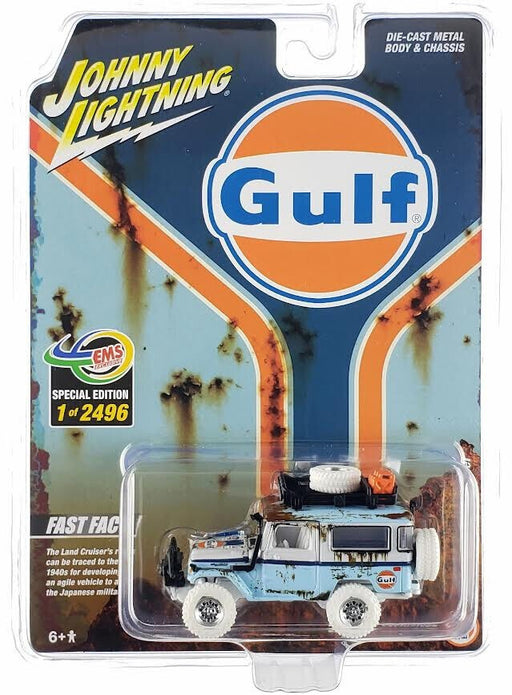 CHASE CAR Indonesia EMS Exclusive 1980 Toyota Land Cruiser Gulf Rusty Limited 2,496 Pieces - Johnny Lightning 1/64 - JLCP7445GR