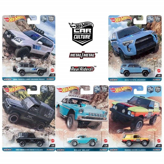 Hot Wheels - Car Culture - 1:64 - HW OFF ROAD - Release F - Set Of 5 Cars - FPY86-959F