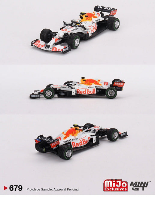 Red Bull RB16B No.11 Sergio Pérez 2021 Turkish Grand Prix 3rd Place - Mini GT - 1:64 - MGT00679 Passion Diecast