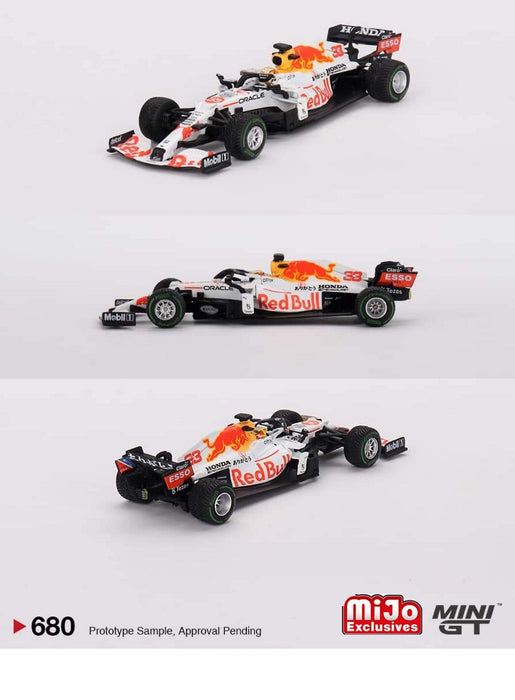 Red Bull RB16B No.33 Max Verstappen 2021 Turkish Grand Prix 2nd Place - Mini GT - 1:64 - MGT00680 Passion Diecast