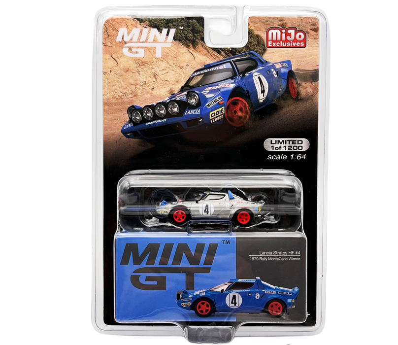 (CHASE) Lancia Stratos HF 1979 Rally MonteCarlo Winner No.4 - Mini GT - 1:64 - MGT00504 Chase Passion Diecast