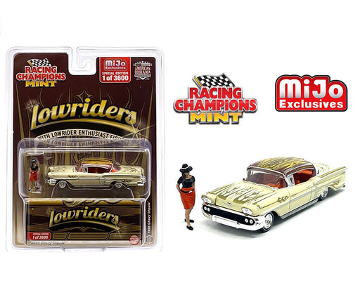 Lowriders 1958 Chevrolet Impala SS With American Diorama Figure Limited 3,600 - Racing Champions - 1/64 - RCCP1012