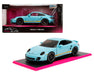 Porsche 911 Turbo (997) - Light Blue - Pink Slips - Jada - 1/24 - 35060 - Passion Diecast 